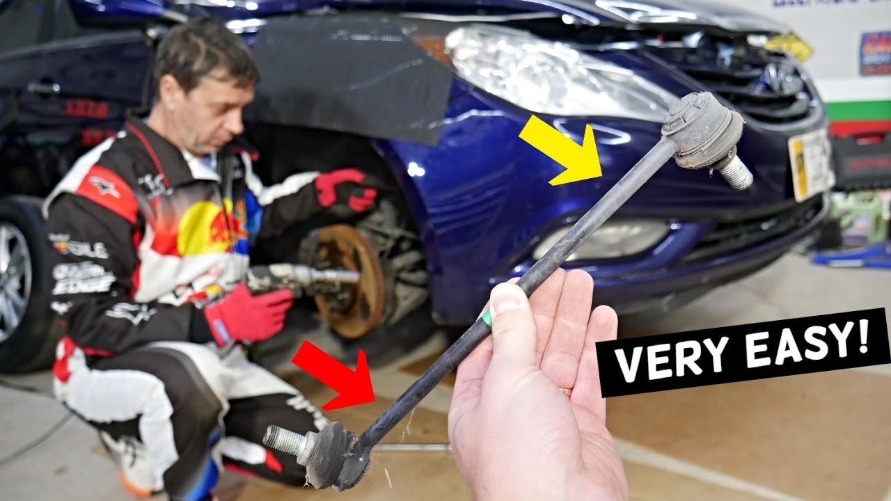 HYUNDAI SONATA FRONT SWAY BAR LINK REPLACEMENT REMOVAL - YouTube