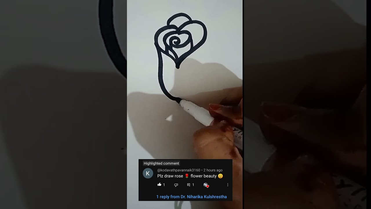 Draw a rose flower without lifting the pen/