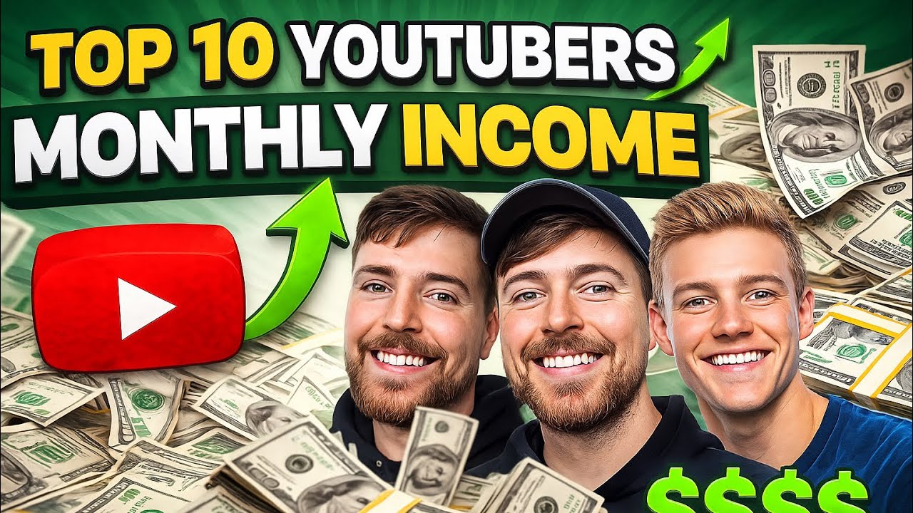You Won’t Believe How Much These YouTubers Earn Every Month! | Top 10 ...