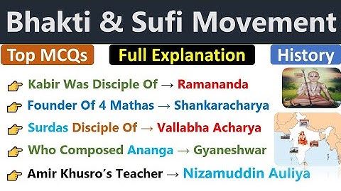Bhakti And Sufi Movement | भक्ति और सूफी आंदोलन | Indian History Gk MCQs |#bhaktimovement #historygk