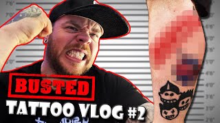 BUSTED LEG PIECE TATTOO - VLOG #2