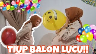 KAK YUNI CANTIK ,TIUP BALON LUCU DENGAN BERRBAGAI CARA