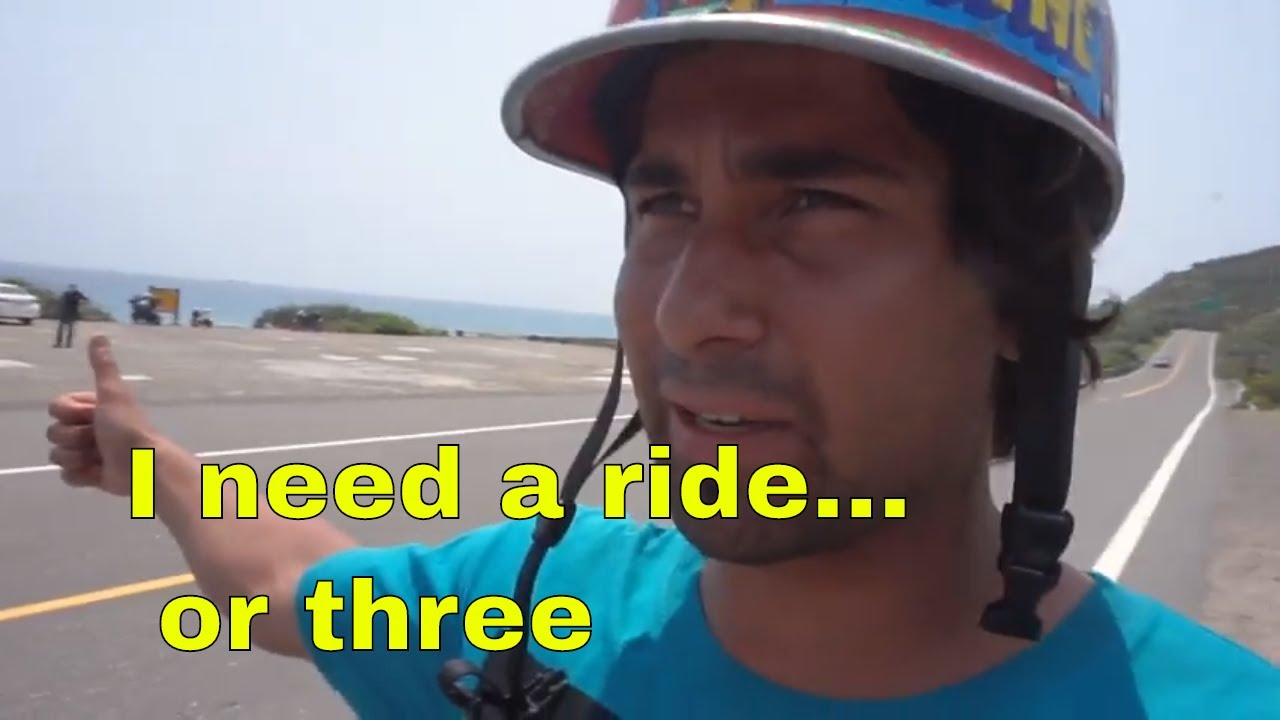 Hitchhiking up hills so I can Longboard down them.