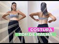 Costura top de ala em malha