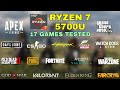 Ryzen 7 5700U Vega 8 | Test in 17 Games in 2022