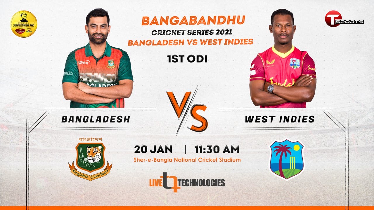 Full Match Highlights Bangladesh Vs West Indies 1st ODI 2021