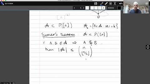 Topics in Combinatorics lecture 2.5 --- Sperner