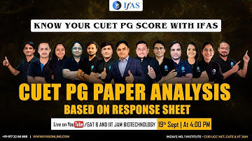 CUET PG Paper Analysis| Life Science | Based on Response Sheet | IFAS