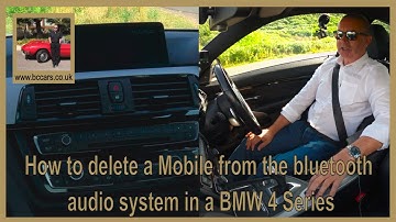 How to delete a Mobile from the bluetooth audio system in a BMW 4 Series