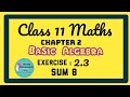 class 11 Maths chapter 2 BASIC ALGEBRA Exercise 2.3 sum 8