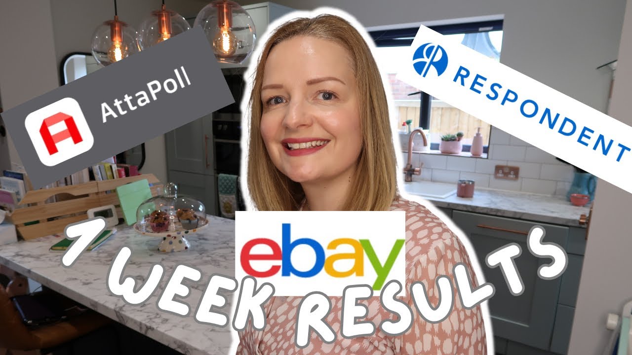 1 week of side hustle results - how much I made on eBay, respondent and AttaPoll