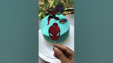 #simple #spiderman 🦹 design #cakedecorating #trending #shorts #shortsfeed #cakes #birthdaycake