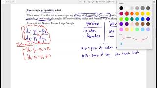 Math 119X: Two sample Z-test for Proportions in Statcrunch