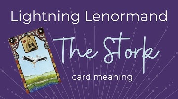 The Stork Lenormand Card Meaning - Lightning Lenormand