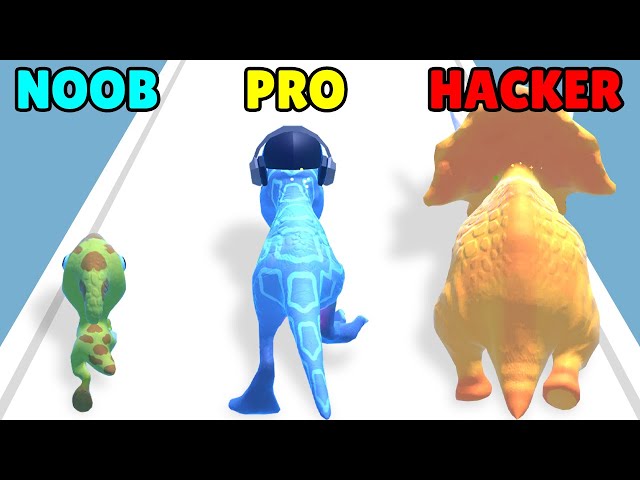 NOOB vs PRO vs HACKER in Dino Evolution Run 3D 