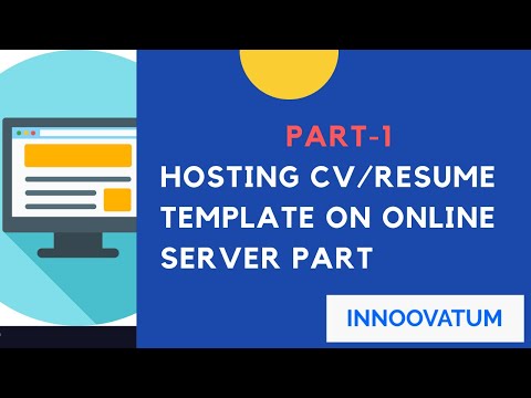 Hosting CV Template On Online Server Part 1