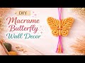 DIY Macrame Butterfly Wall Hanging 🦋 | Easy Handmade Home Decor Tutorial