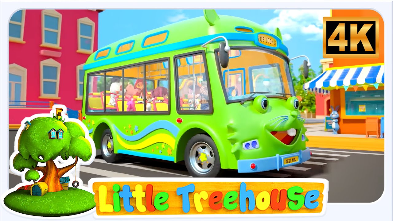 Wheels On The Bus I Spy Song  Kindergarten Nursery Rhyme