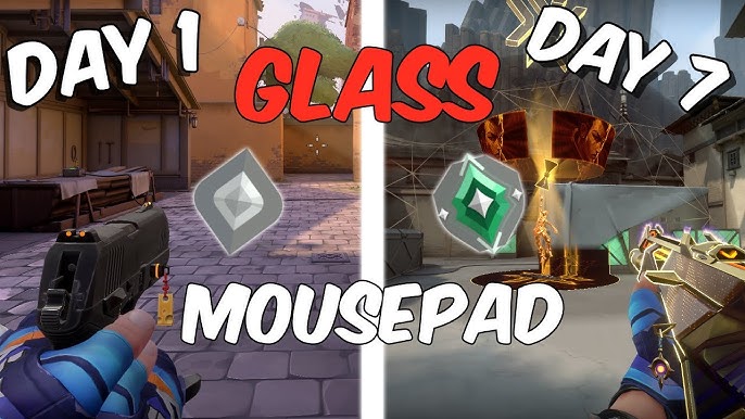 Thought I would try a glass mousepad. Looks fantastic. But I play like  dogshit on it. Been a week. Should I continue? I play Valorant. :  r/MouseReview