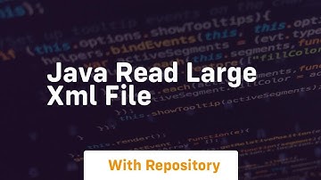 java read large xml file