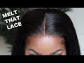 Melt THAT LACE🔥| DETAILED Beginner Friendly NATURAL Yaki Straight Lace Wig  ft. WowAfrican