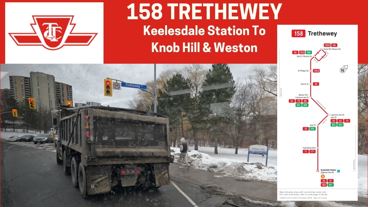 TTC 158 Trethewey - Keelesdale Station To Knob Hill & Weston - Full Route