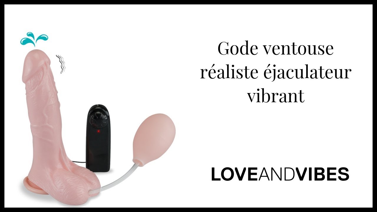 Gode ventouse réaliste éjaculateur vibrant - LOVE AND VIBES
