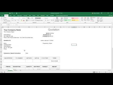 How to Create a Quote Form in Excel for Your Business