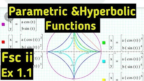 Mathematics HSSC-II [ Parametric Equations and Hyperbolic Functions] || Ex 1.1 ||