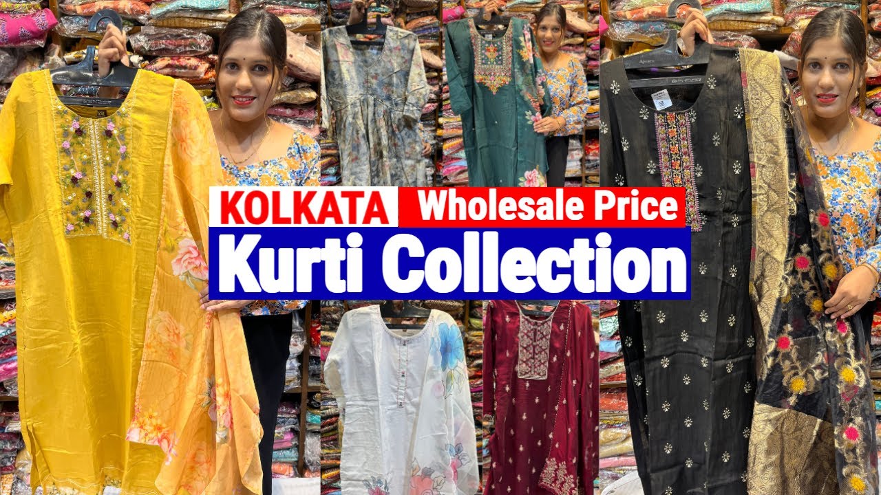 Kurti Wholesaler Barabazar : Muslin/ Ajrakh/ Hakoba Festive Collection  Kolkata Gangh brothers