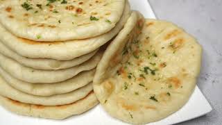 Naan Recipe | Easy Naan on Tawa at Home | Eggless Butter Naan Recipe | Naan Without Tandoor | Naan