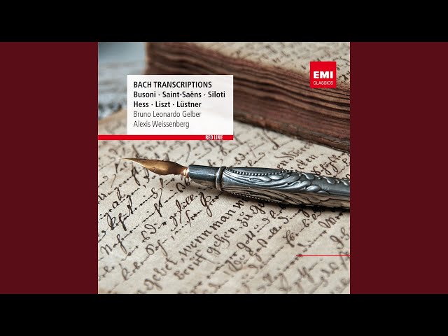 Bach - Sonate pour flûte n°2:Sicilienne-arrgt piano : Alexis Weissenberg