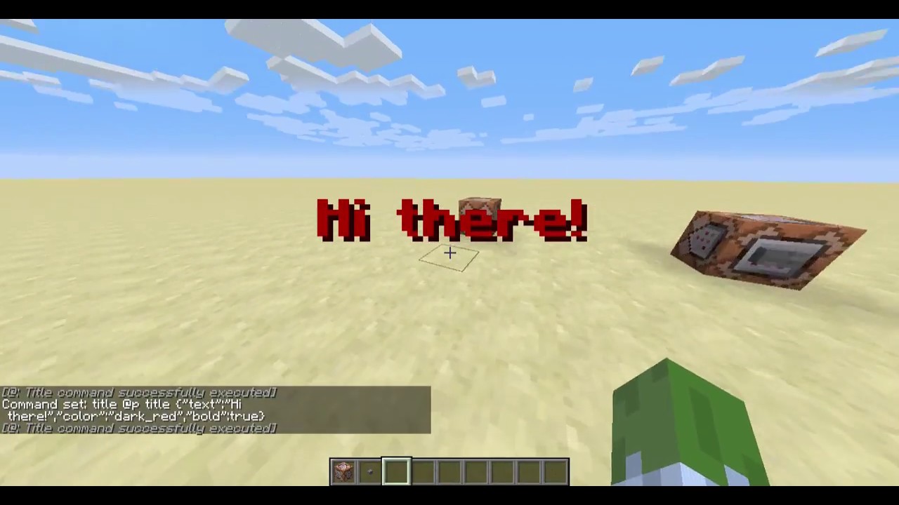 Minecraft title command - YouTube
