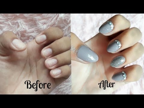 DIY Fake acrylic nails at Home that lasts for A MONTH [CHEAP AND EASY] - YouTube Jamie- Kay