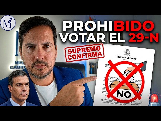 🚨¡ÚLTIMA HORA!🚨 Varapalo final del Supremo a Sánchez con la Ley de Nietos: no podrán votar el 29-N