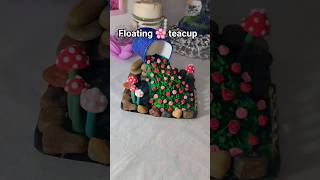 floating 🌸 tea cup #diy #craft  #creativeclayideas  #shorts #flowers