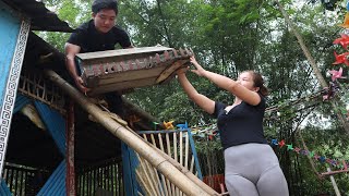 Wooden Cabin For Pigeons - Install A shelter For Pigeons. Works On The Farm \ Junni