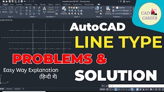 AutoCAD LINE TYPE Problems & Solution | Hidden Lines Center Lines Not SHOWING | AutoCAD Beginners