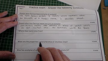 GCSE D&T exam walkthrough Pt 5 Metals