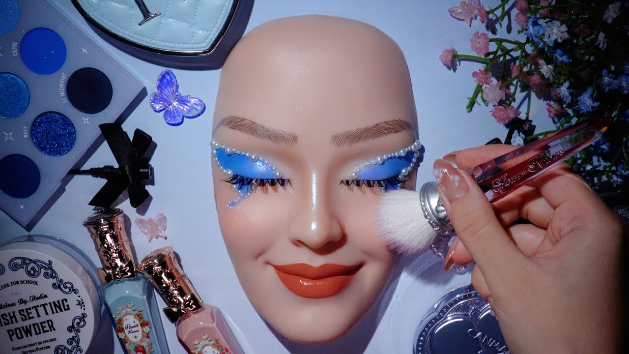 ASMR maquiagem satisfatória (no talking) 🧊 Pearl Frost Wings | Relaxante para dormir! #19