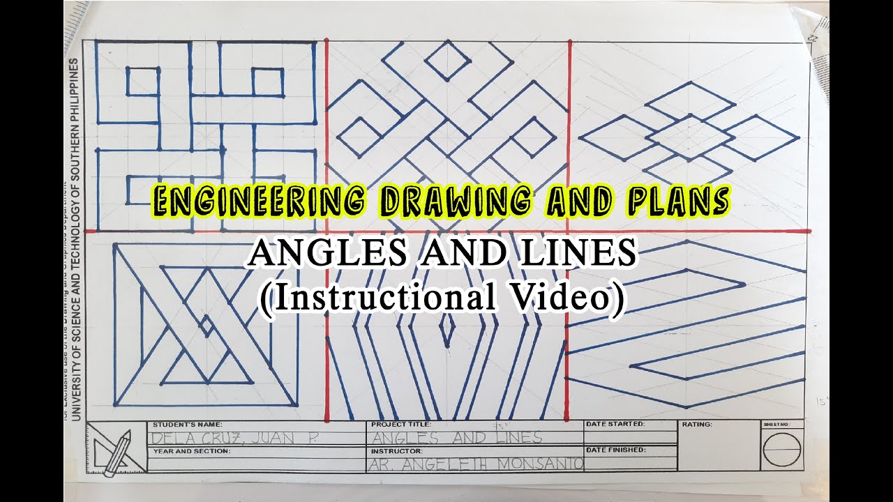 ENGINEERING DRAWING AND PLANS | Angles and Lines | Instructional Video ...