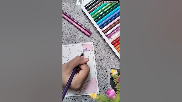 🌷Creating Aesthetic Background with colour pencils🌸|swaying scribbles|calligraphy #shorts - DayDayNews