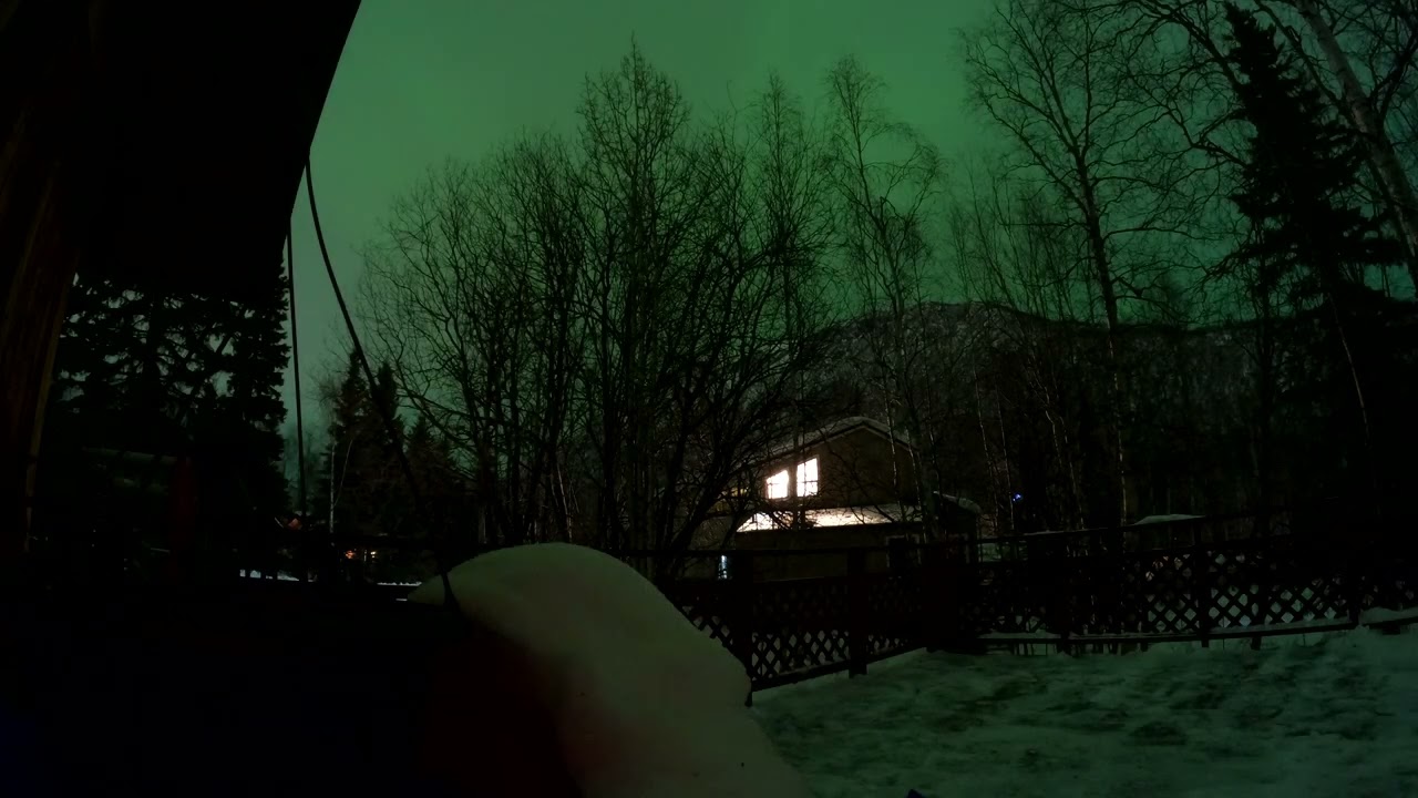 Northern Lights on a Cloudy Night