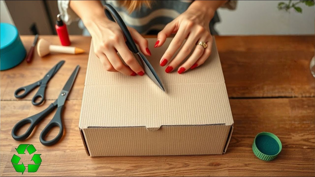 ⭐ طريقة صنع سلة جميلة وعملية من الكرتون – DIY بسهولة!