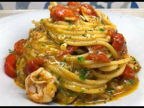 Video: Scampi Con Spaghetti