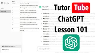ChatGPT - Lesson 101 - PDF Ai