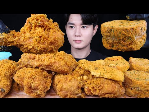 치퐁당치킨 뿌링 멘보샤 치즈스틱 치킨 먹방ASMR MUKBANG FRIED CHICKEN & MENBOSHA & CHEESE STICK チキン メンボシャ ea