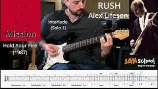 Rush Mission Alex Lifeson Guitar Solo With TAB