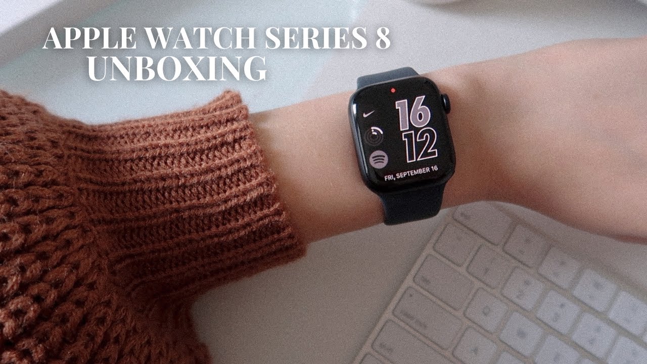 Apple Watch Series 8 Unboxing - Midnight 41 mm ⌚️✨ (aesthetic & cozy)