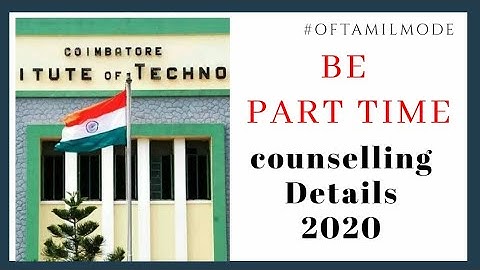 BE Part Time counselling Details 2020